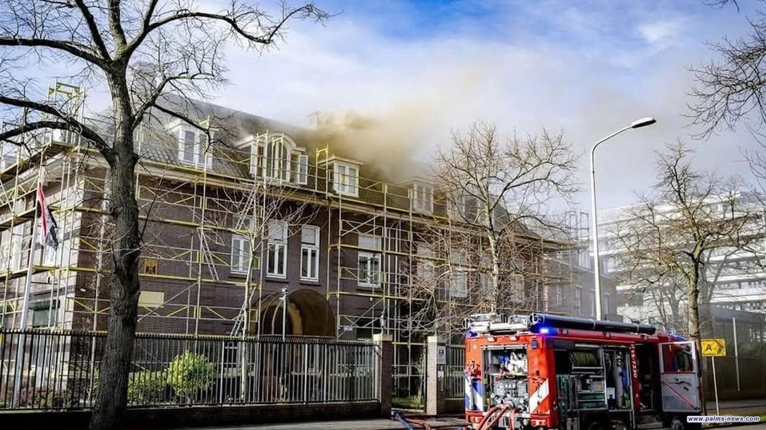 اندلاع حريق في مبنى سفارة العراق بهولندا